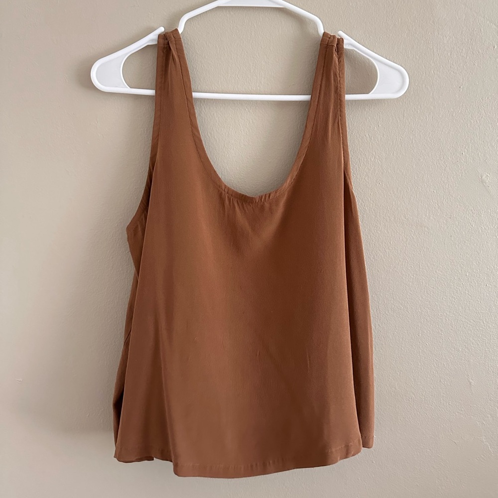 Elizabeth Suzann - Ella Slip Tank in Silk Crepe - Moss / M